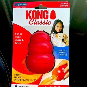 Kong classic dog toy for average chewers